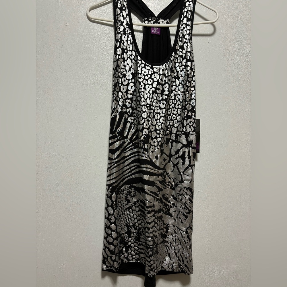 Luxinie by Lrg - Women’s Black / Silver Animal Print dress